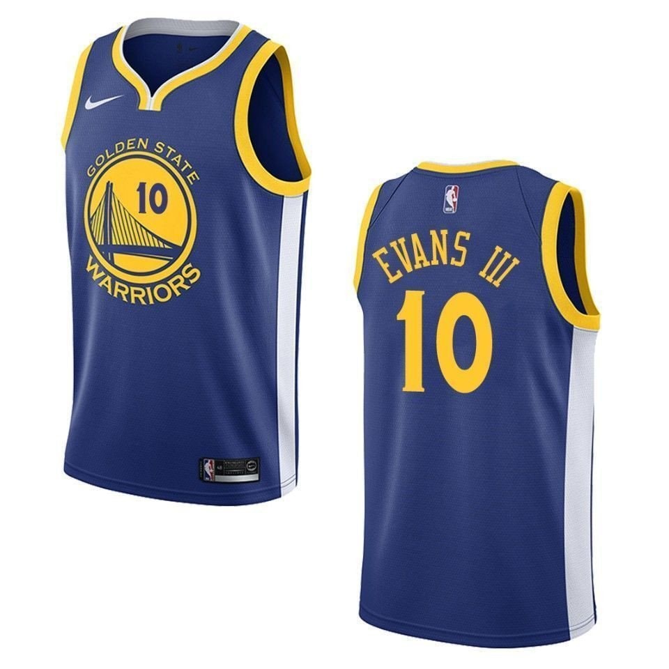 Men's Golden State Warriors Jacob Evans III Icon Swingman Jersey Blue Multicolor S-3XL