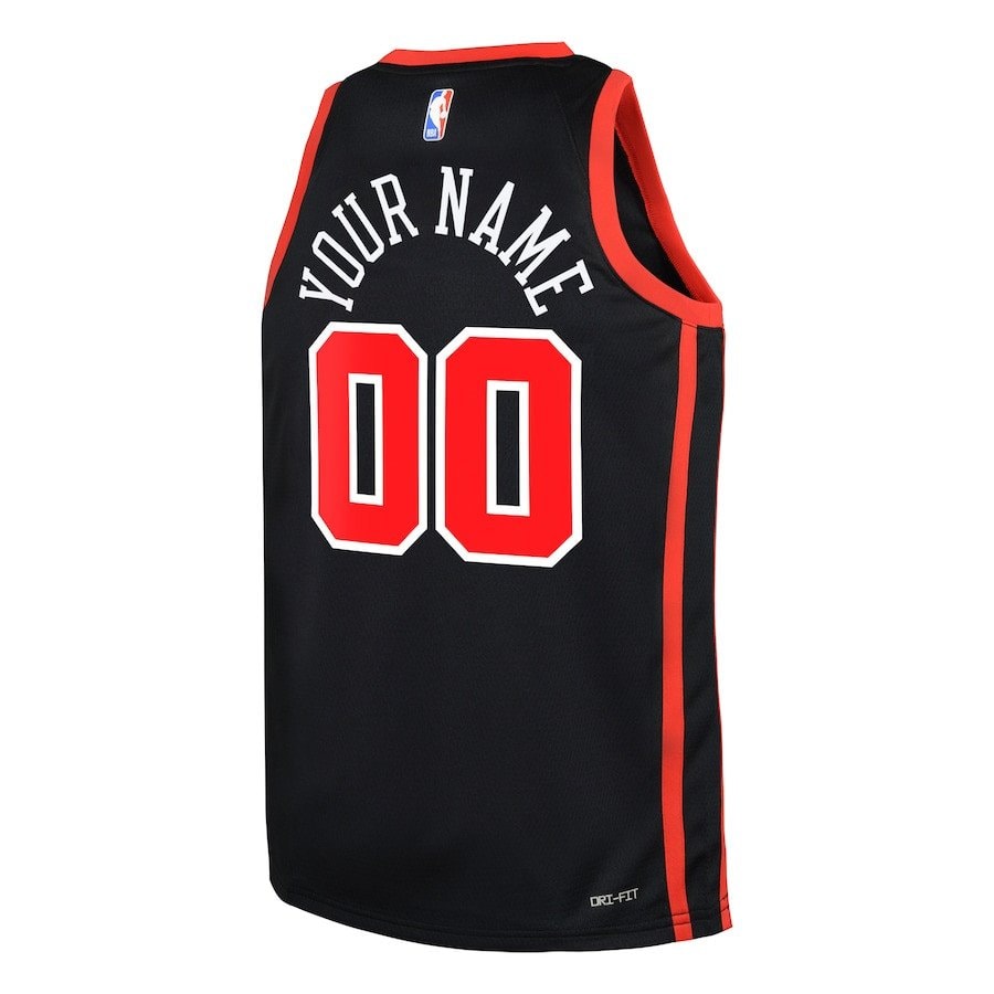 Chicago Bulls 2023/24 City Edition Swingman Custom Youth Jersey Black - 100% Polyester