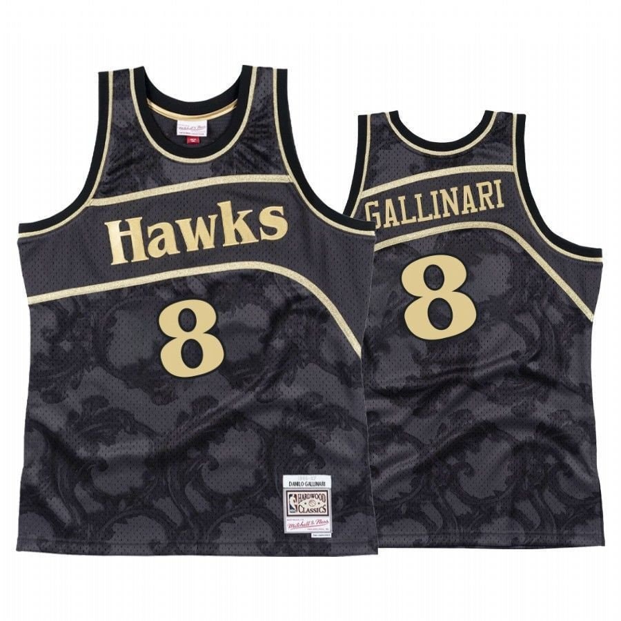 Men's Danilo Gallinari 8 Basketball Team Black Toile Jersey