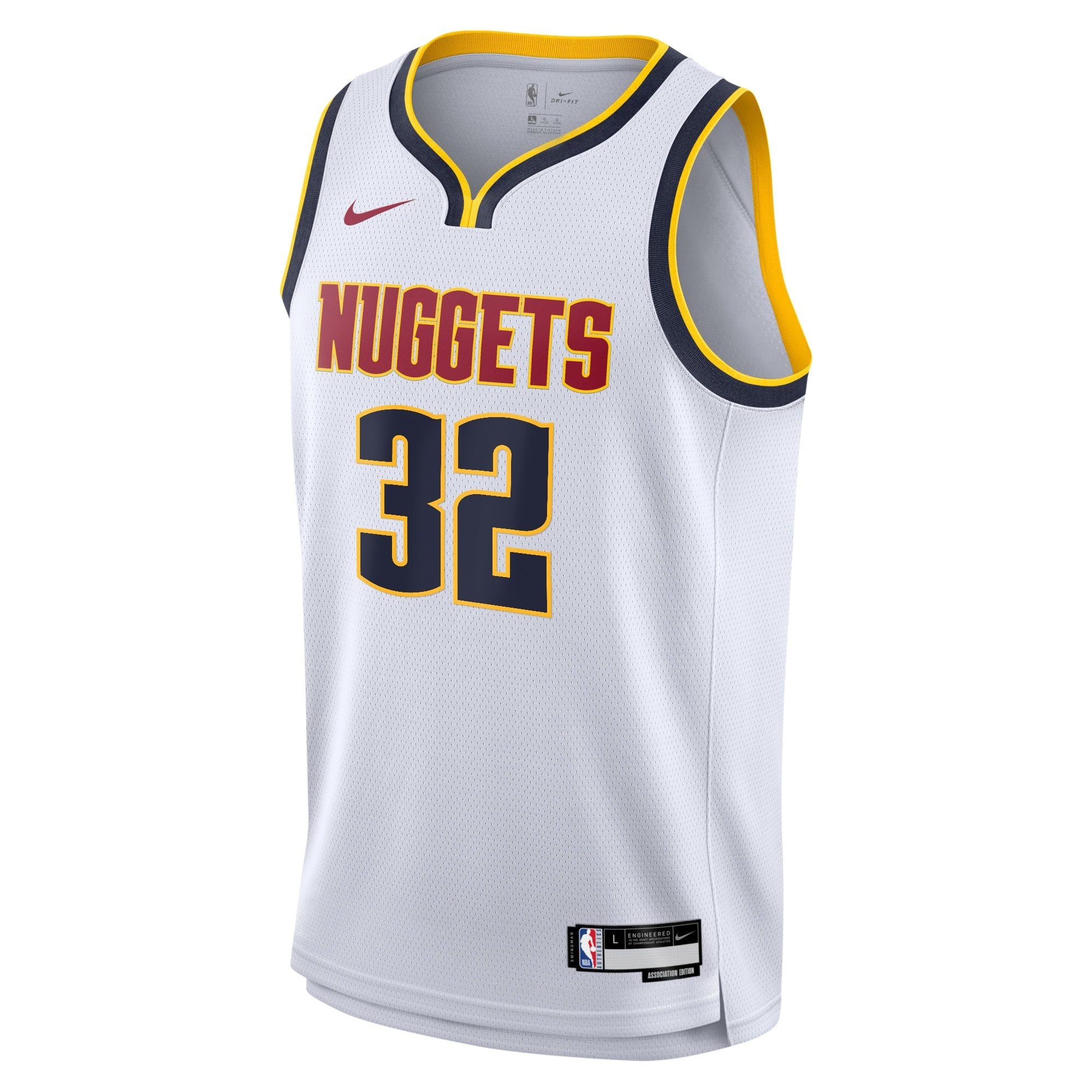 Denver Nuggets Aaron Gordon Association Swingman Jersey White Youth S-3XL