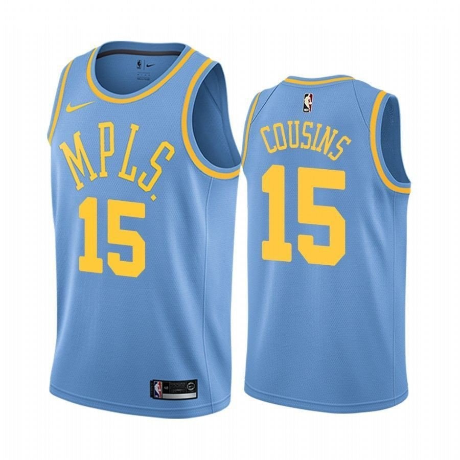 Men's Los Angeles Lakers Demarcus Cousins #15 Blue Classic Jersey