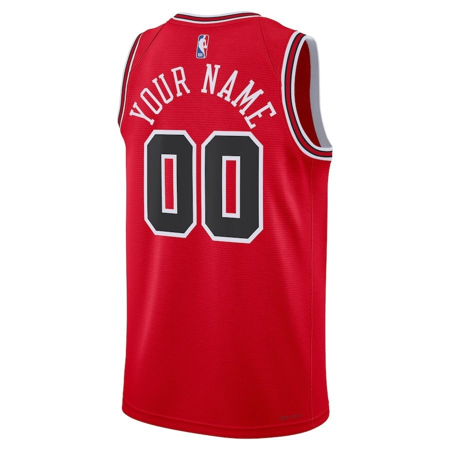 Chicago Bulls 2023/24 Icon Swingman Custom Men Jersey Red Multicolor