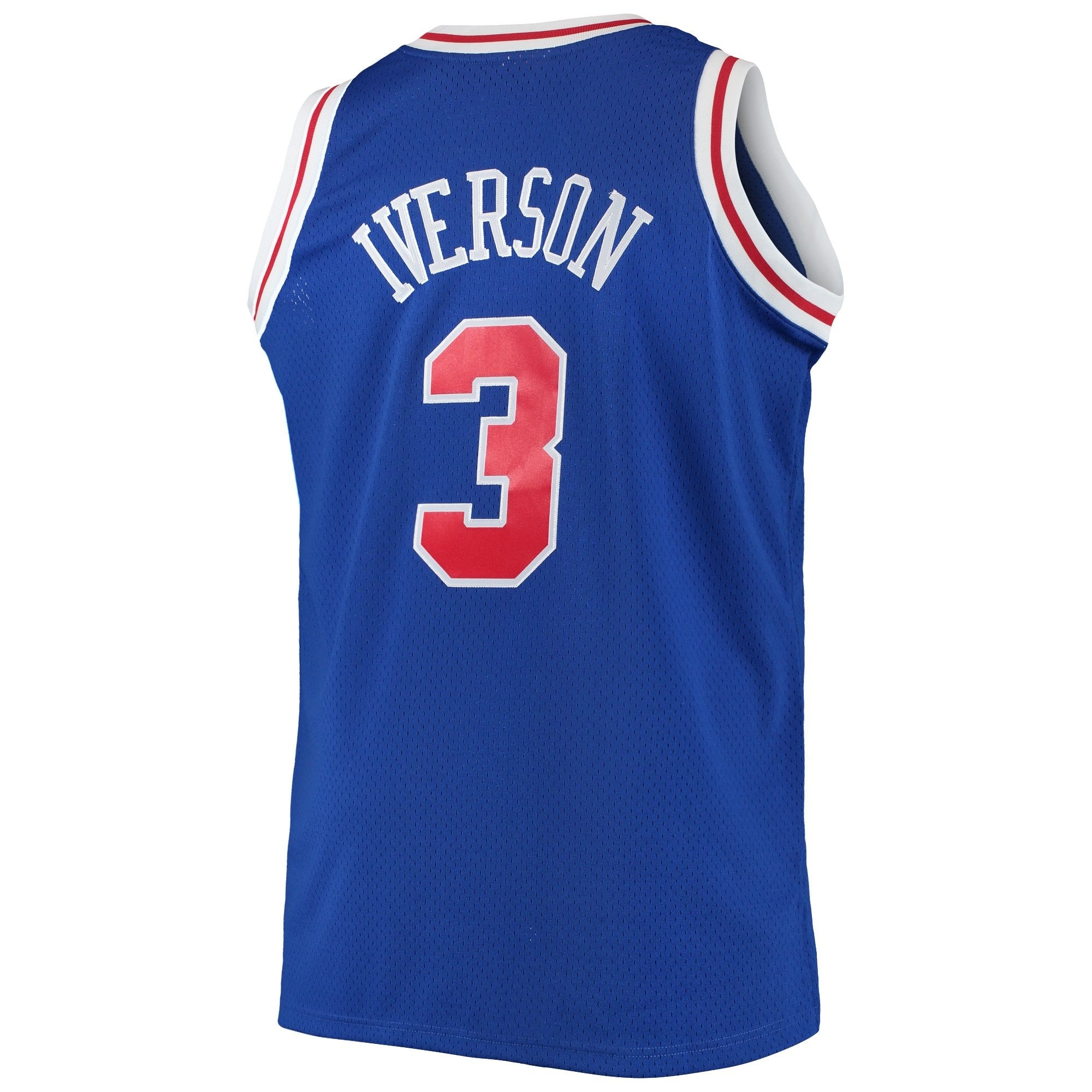 Men's Mitchell & Ness Allen Iverson Royal Philadelphia 76ers 1996/97 Big & Tall Hardwood Classics Swingman Jersey