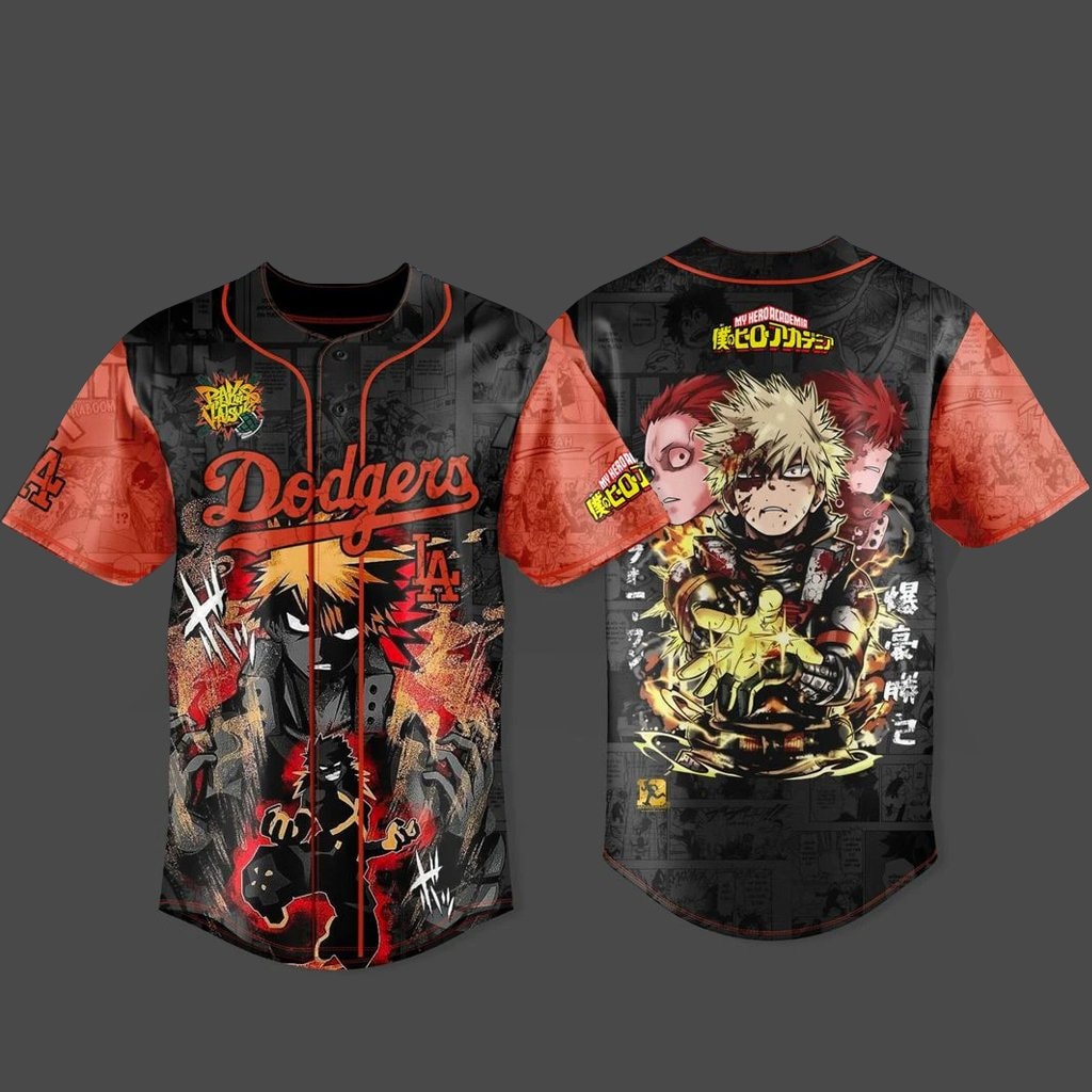Baseball Team x My Hero Academia U.S. Tour 2026 Bakugo Baseball Jersey