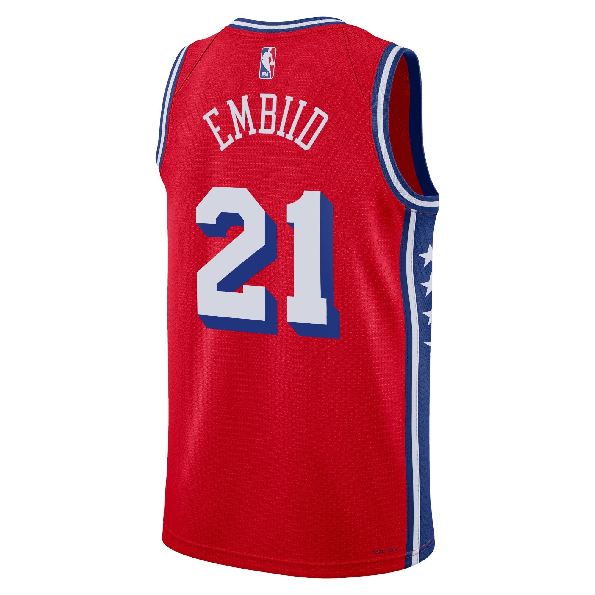 Philadelphia 76ers Joel Embiid Statement Edition Swingman Jersey Red Unisex