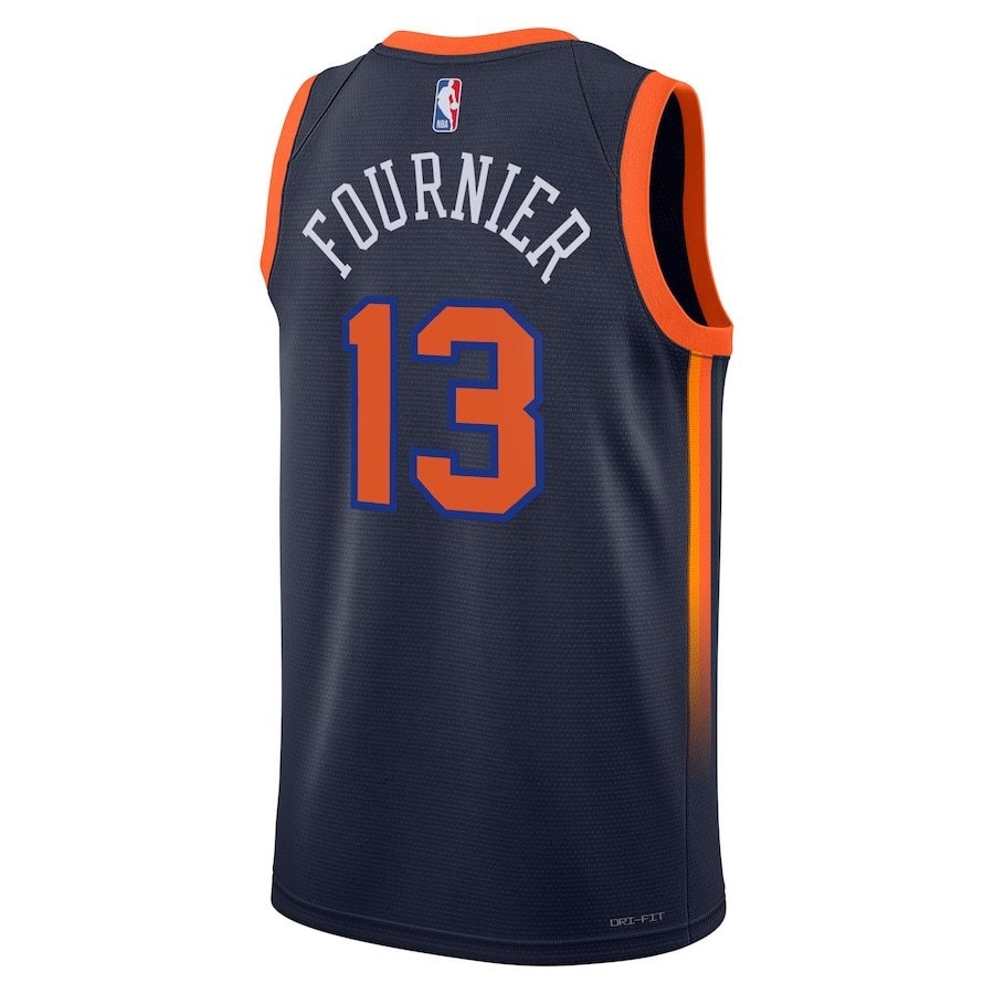 Evan Fournier 13 Milwaukee Bucks Unisex Swingman Jersey Statement Edition Navy