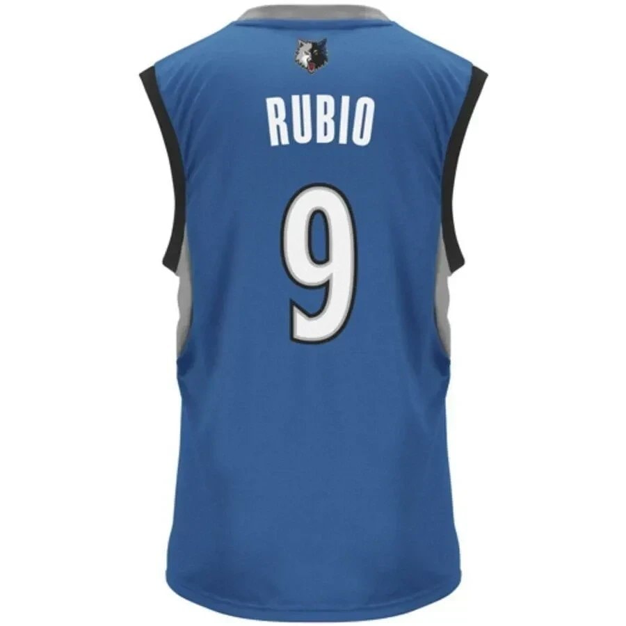 Ricky Rubio Minnesota Timberwolves Road Jersey Slate Blue Unisex