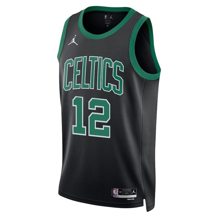 Oshae Brissett 12 Boston Celtics 2024 Finals Patch Swingman Jersey Statement Edition Black