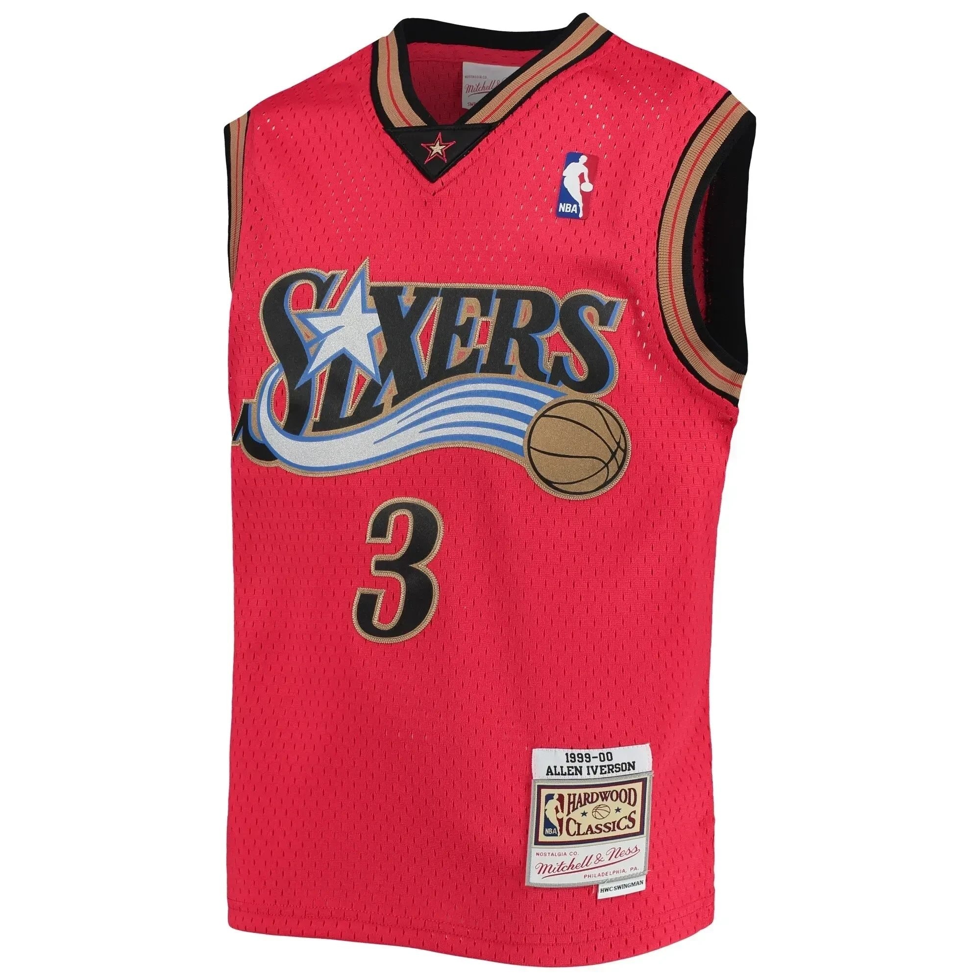 Allen Iverson Philadelphia 76ers Mitchell & Ness Youth 1999-00 Hardwood Classics Reload Jersey Red