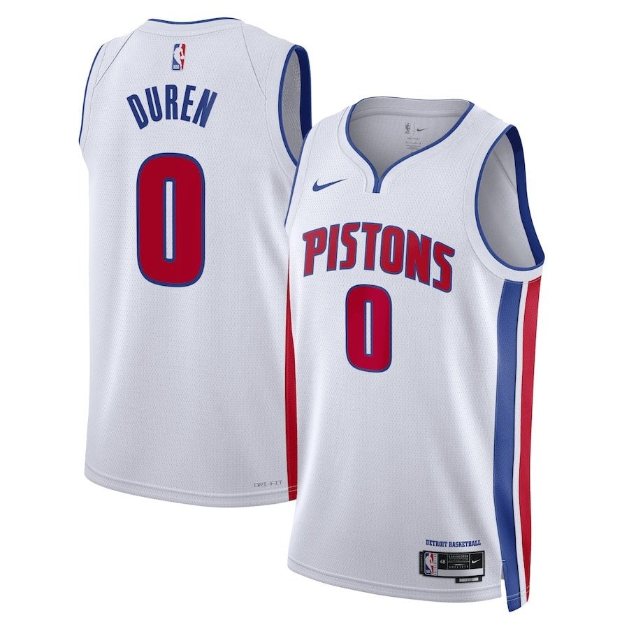 Jalen Duren 0 Detroit Pistons Unisex Swingman Jersey Association Edition White