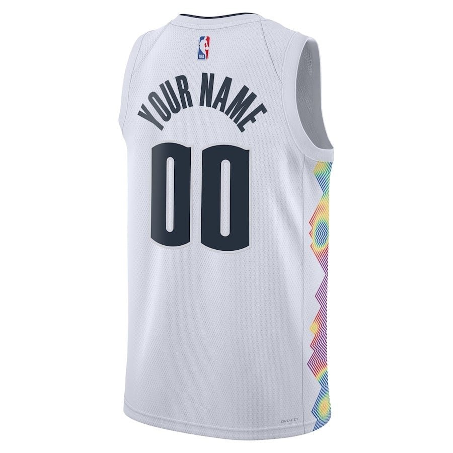 Denver Nuggets Unisex 2024/25 Custom Swingman Jersey City Edition White