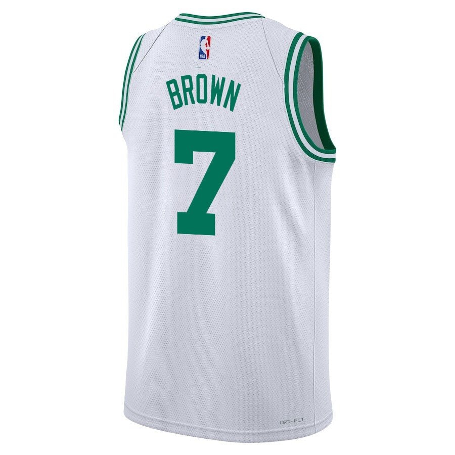 Jaylen Brown 7 Boston Celtics 2024 Finals Champions Swingman Jersey Association Edition White