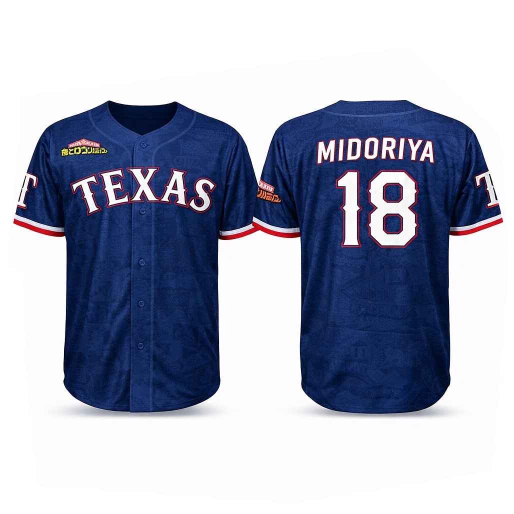 2026 Baseball Team x My Hero Academia Deku Custom Name and Number Baseball Jersey