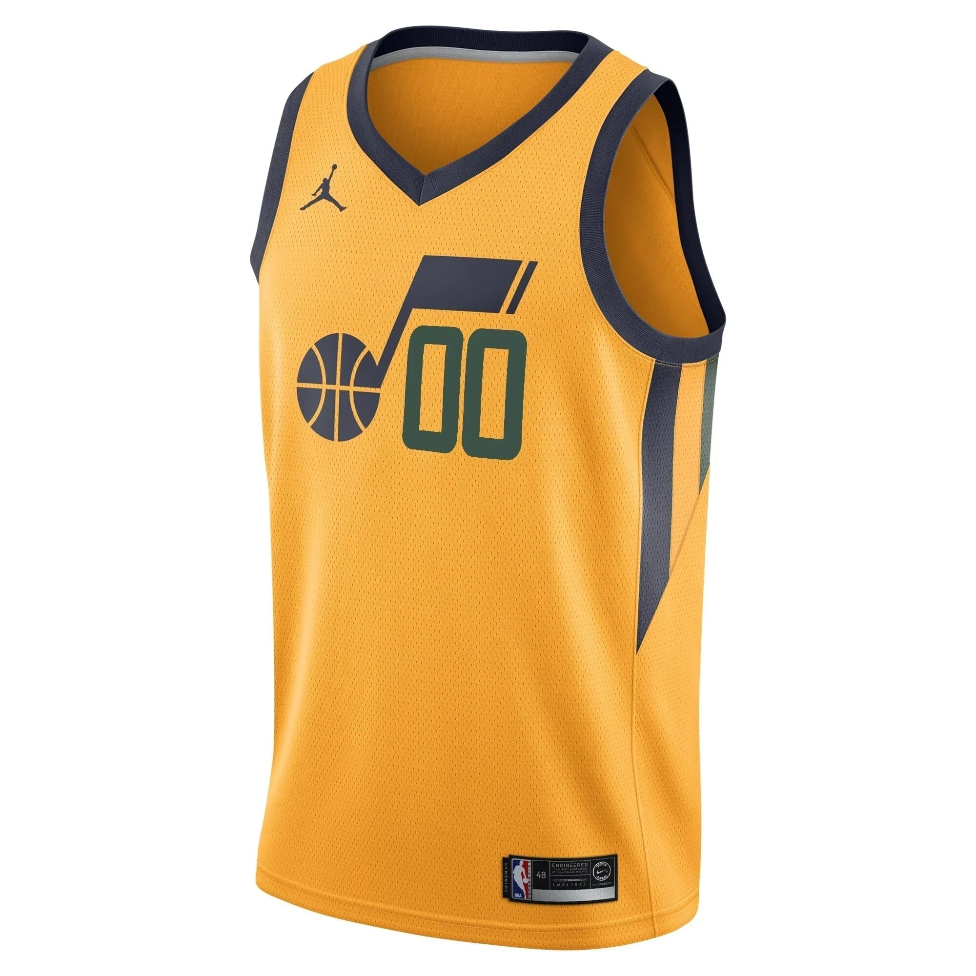 Utah Jazz Swingman Custom Jersey Statement Edition Gold Unisex