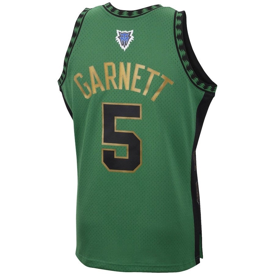 Boston Celtics Kevin Garnett 5 Hall of Fame Swingman Jersey By Mitchell & Ness - Green - Mens Jersey