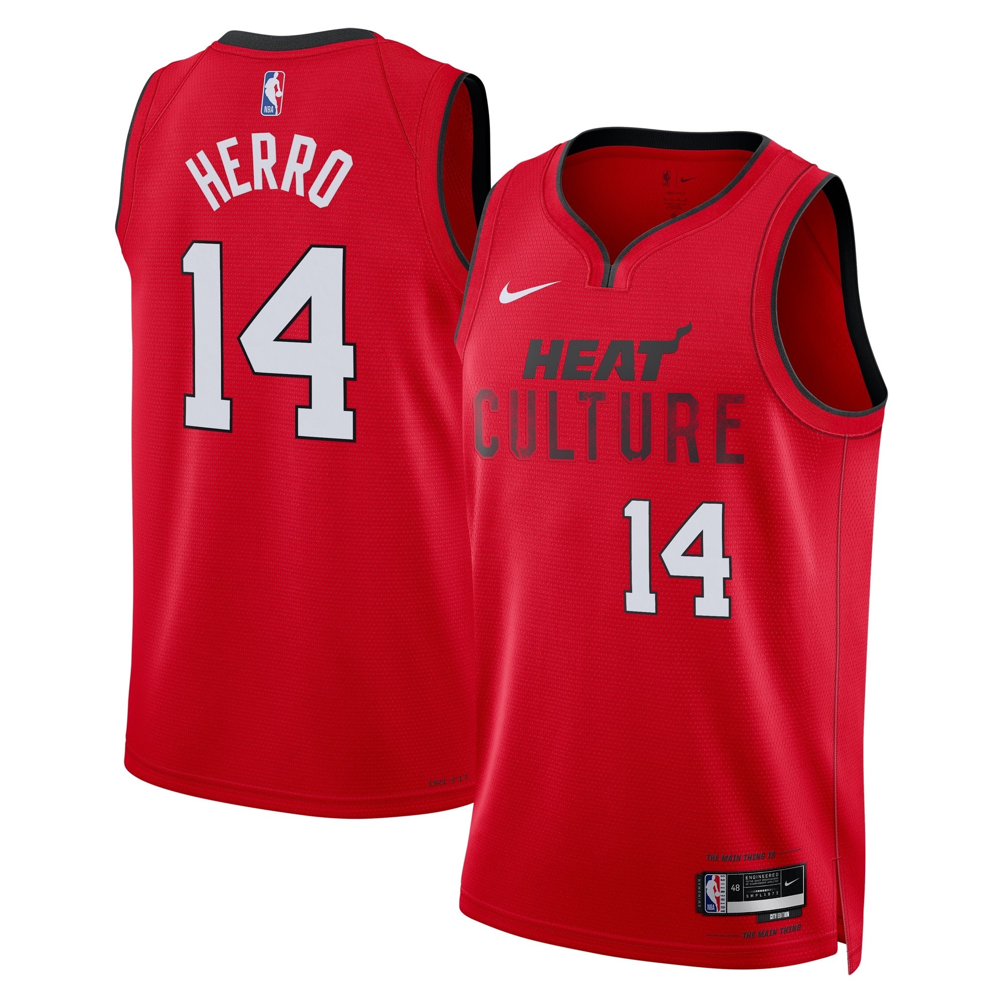 Miami Heat City Edition Swingman Jersey 2024 Red Tyler Herro Unisex