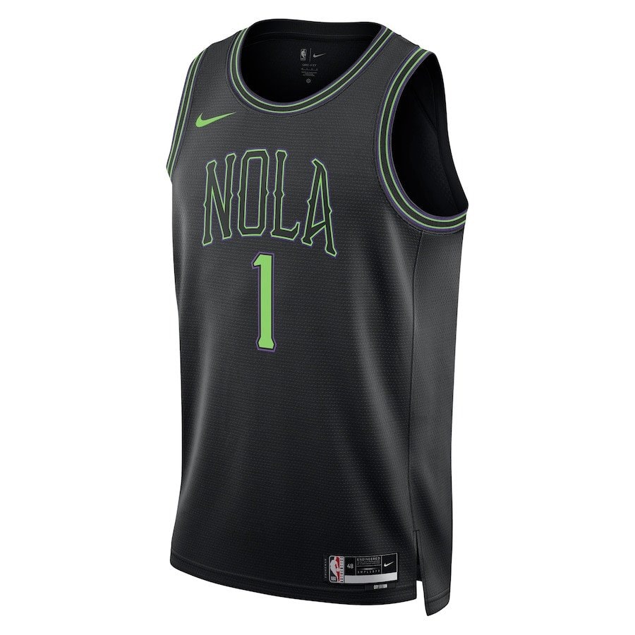 Zion Williamson New Orleans Pelicans 2023/24 City Edition Swingman Jersey Black Unisex