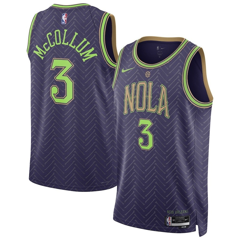 CJ McCollum New Orleans Pelicans Unisex 2024/25 City Edition Swingman Jersey Purple