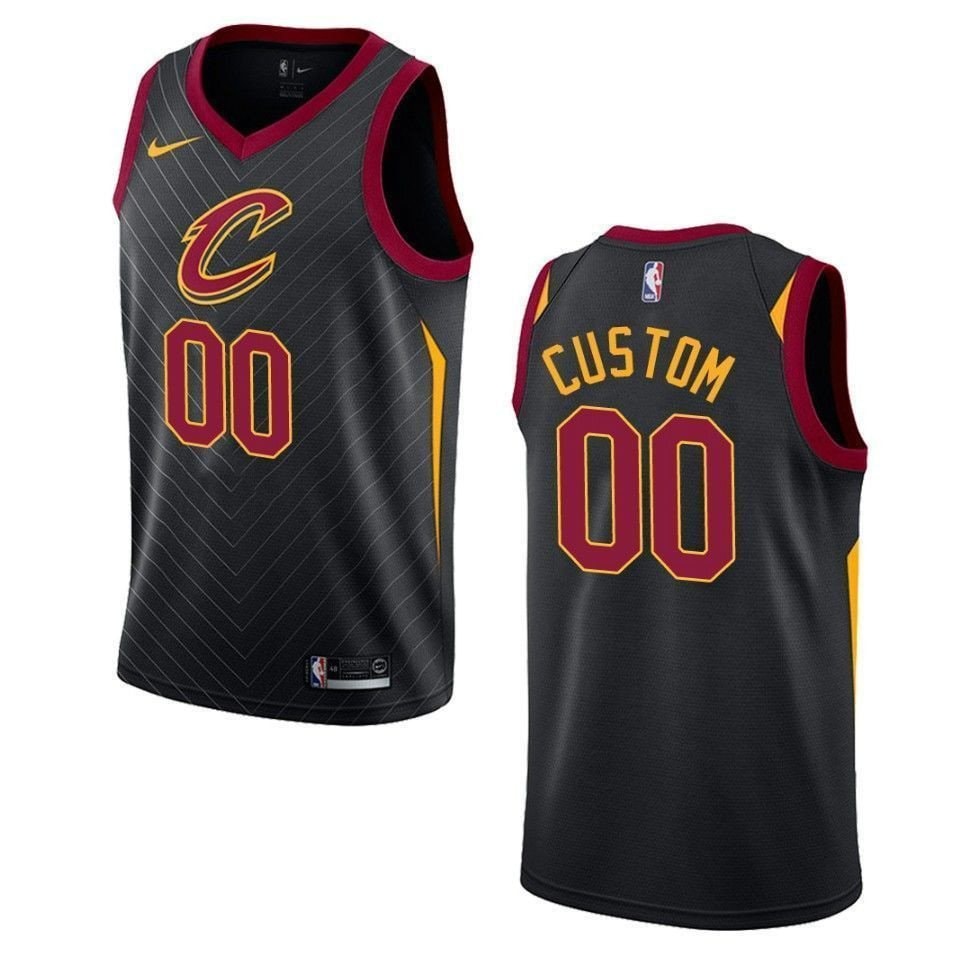 Men's Basketball Team 00 Custom Statement Swingman Jersey - Black