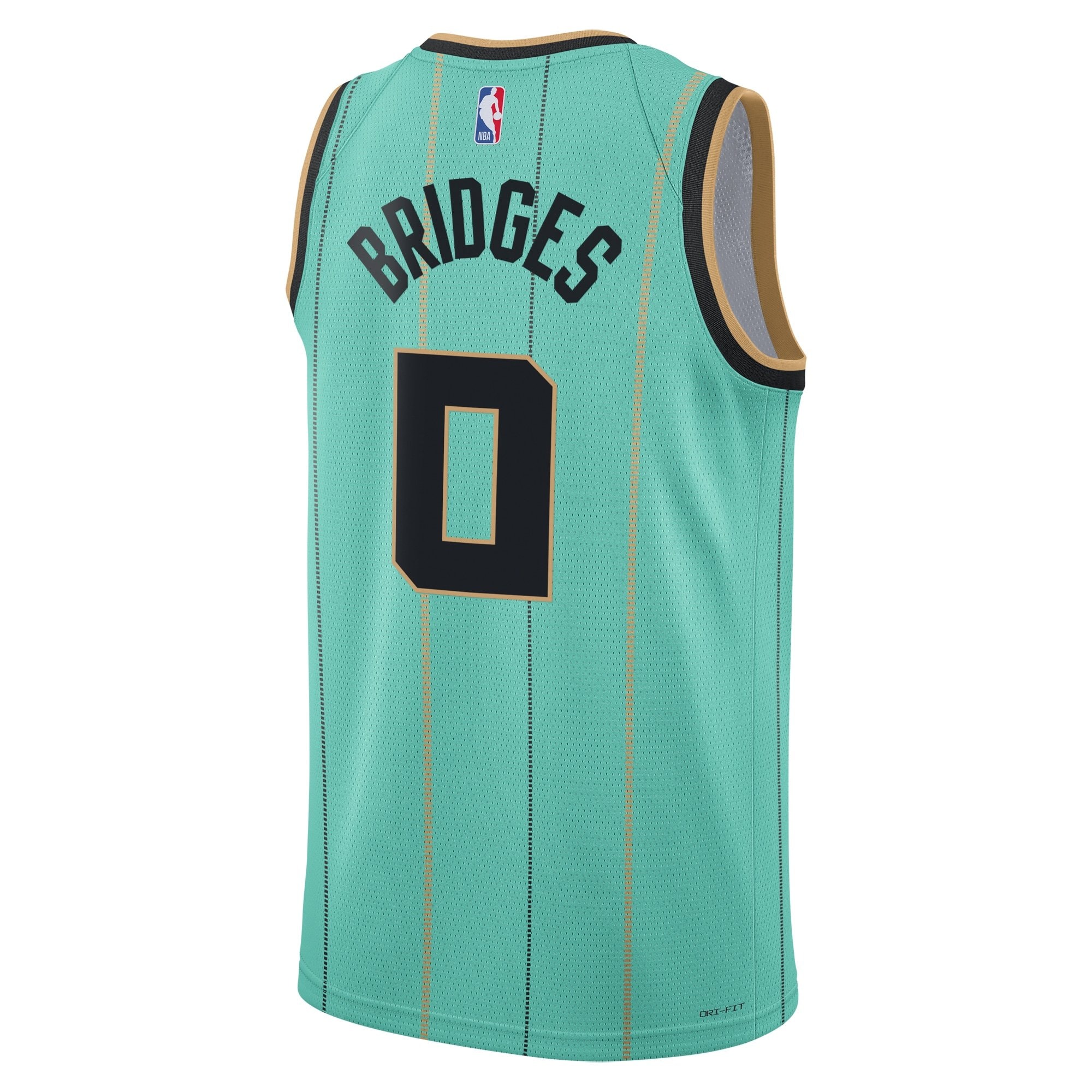 Charlotte Hornets 2024 City Edition Swingman Jersey Verde Azulado Miles Bridges Unisex