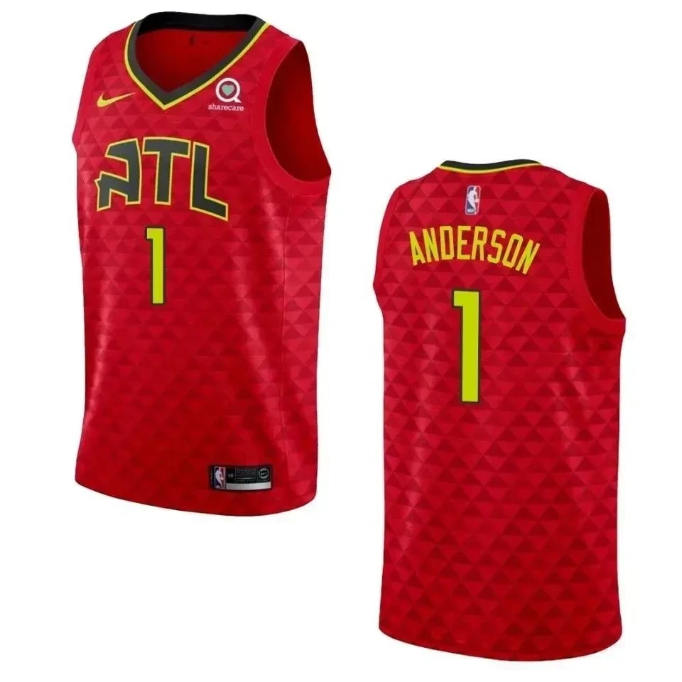 Men's Atlanta Hawks Justin Anderson Statement Swingman Jersey Red