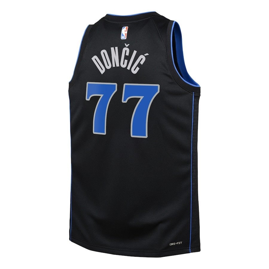 Luka Doncic 77 Dallas Mavericks 2023/24 City Edition Swingman Youth Jersey Black