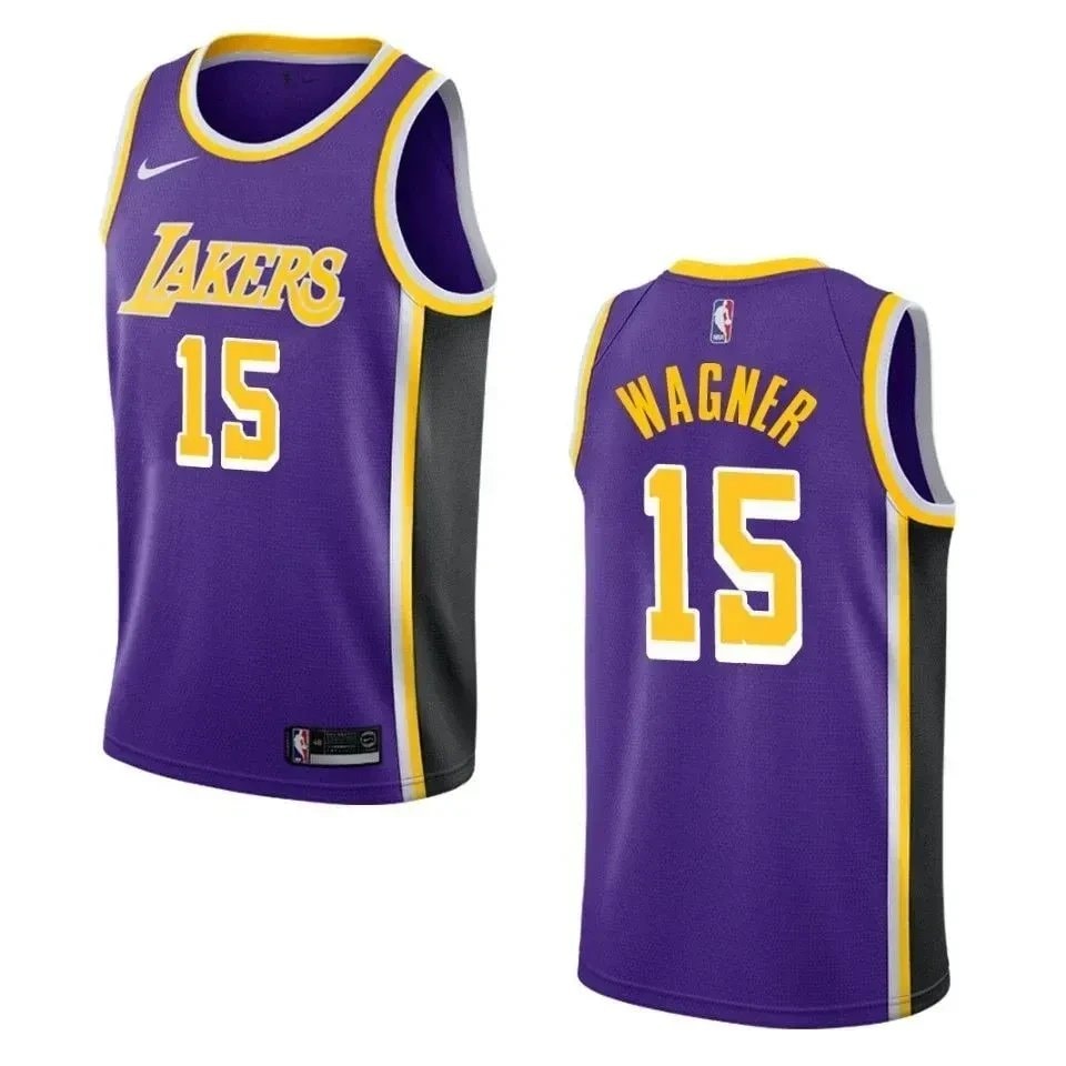 Men's Los Angeles Lakers Moritz Wagner #15 Statement Swingman Jersey Purple