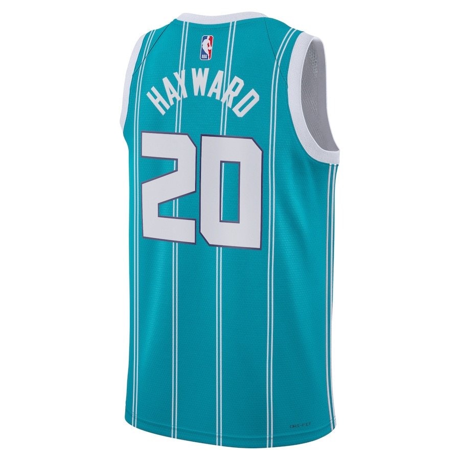 Gordon Hayward 20 Charlotte Hornets Unisex Swingman Jersey Icon Edition Teal