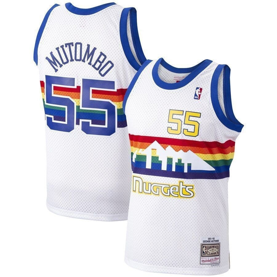 Dikembe Mutombo Denver Nuggets Mitchell & Ness 1991-92 Hardwood Classics Swingman Jersey - White