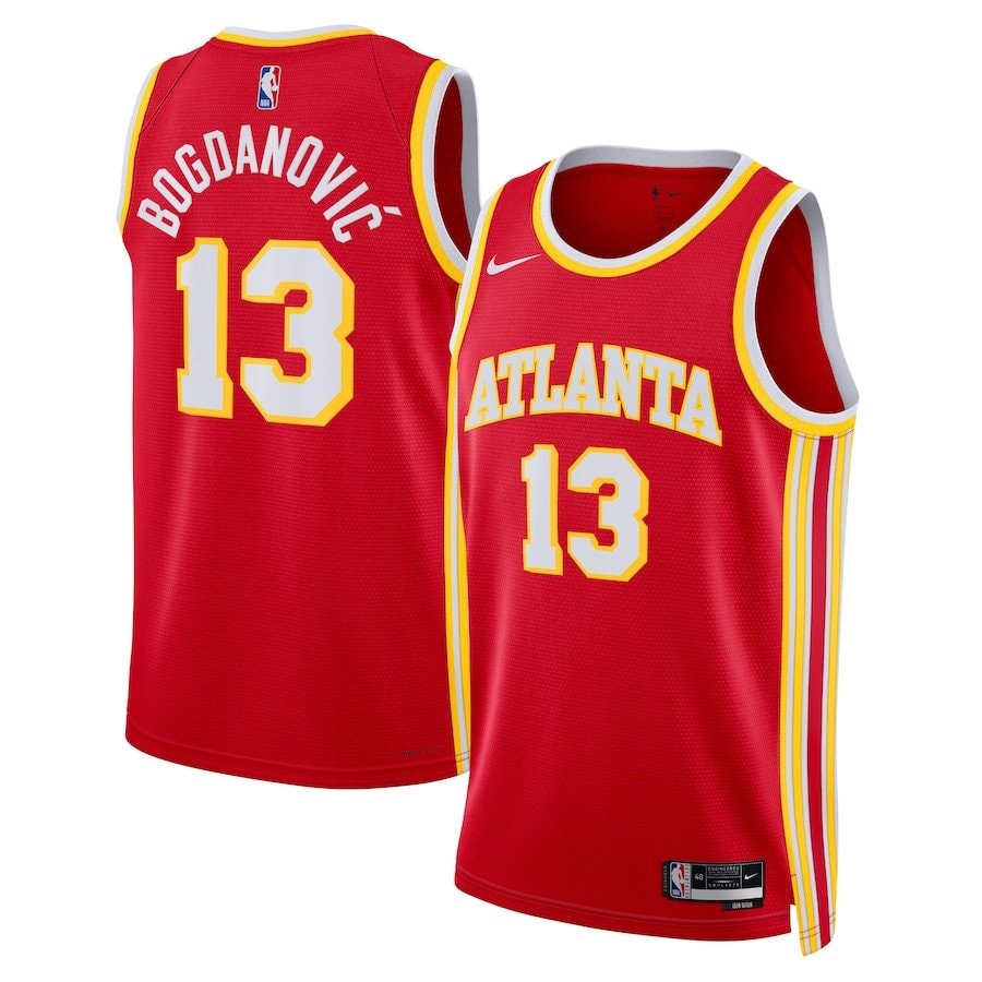 Bogdan Bogdanovic 13 Atlanta Hawks Unisex Swingman Jersey Icon Edition Red
