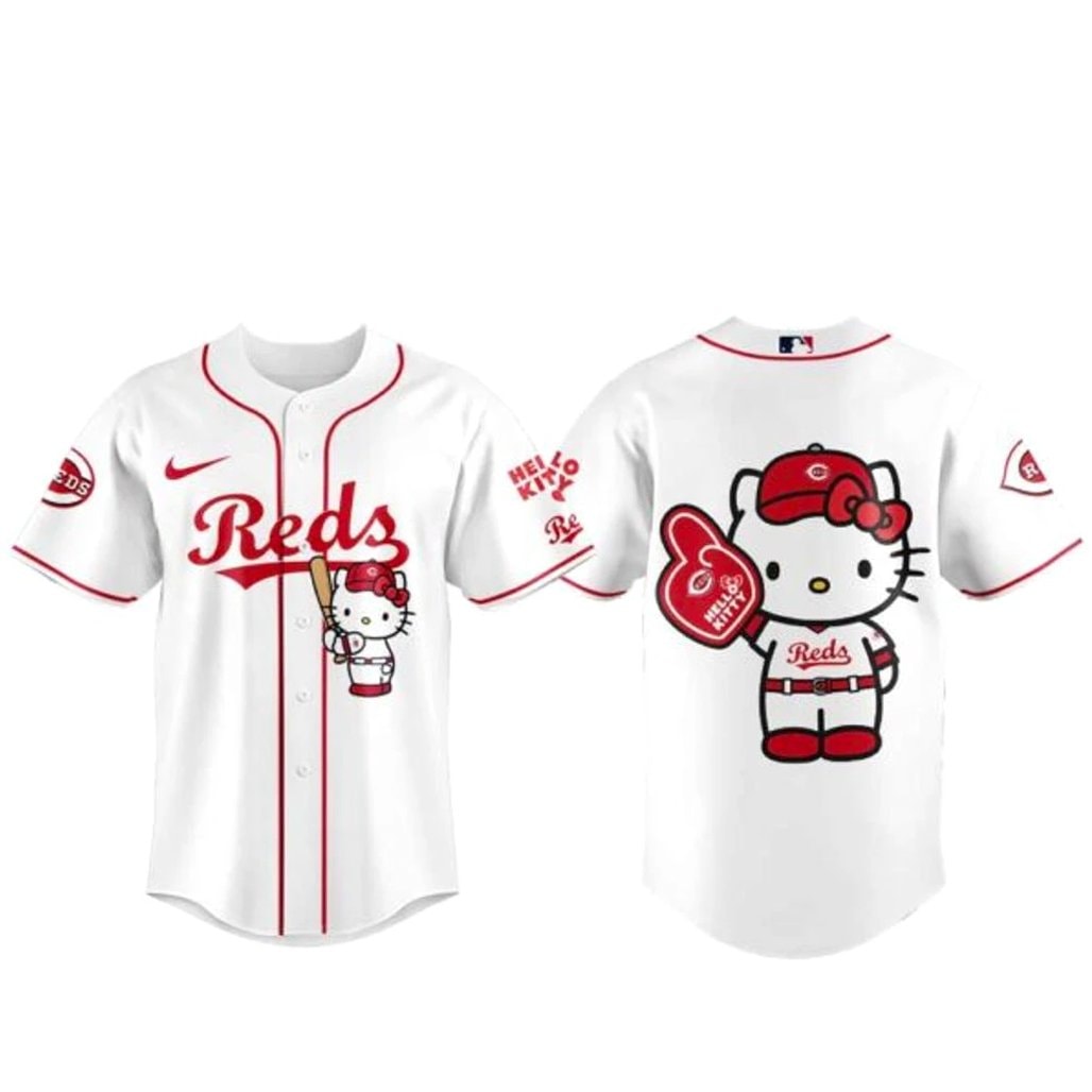 Baseball Team x Hello Kitty 2026 White Baseball Jersey