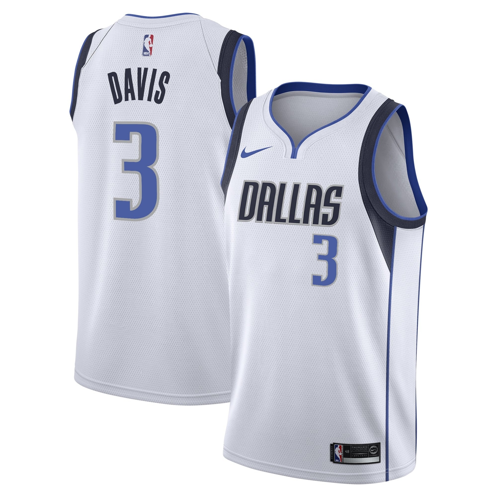 Dallas Mavericks Association Edition Swingman Jersey White Anthony Davis Youth