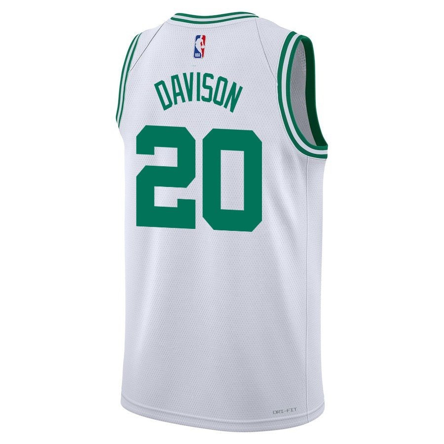JD Davison 20 Boston Celtics 2024 Finals Champions Swingman Jersey Association Edition White
