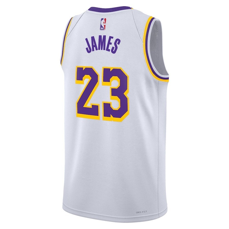 LeBron James 23 Los Angeles Lakers Unisex Swingman Jersey Association Edition White