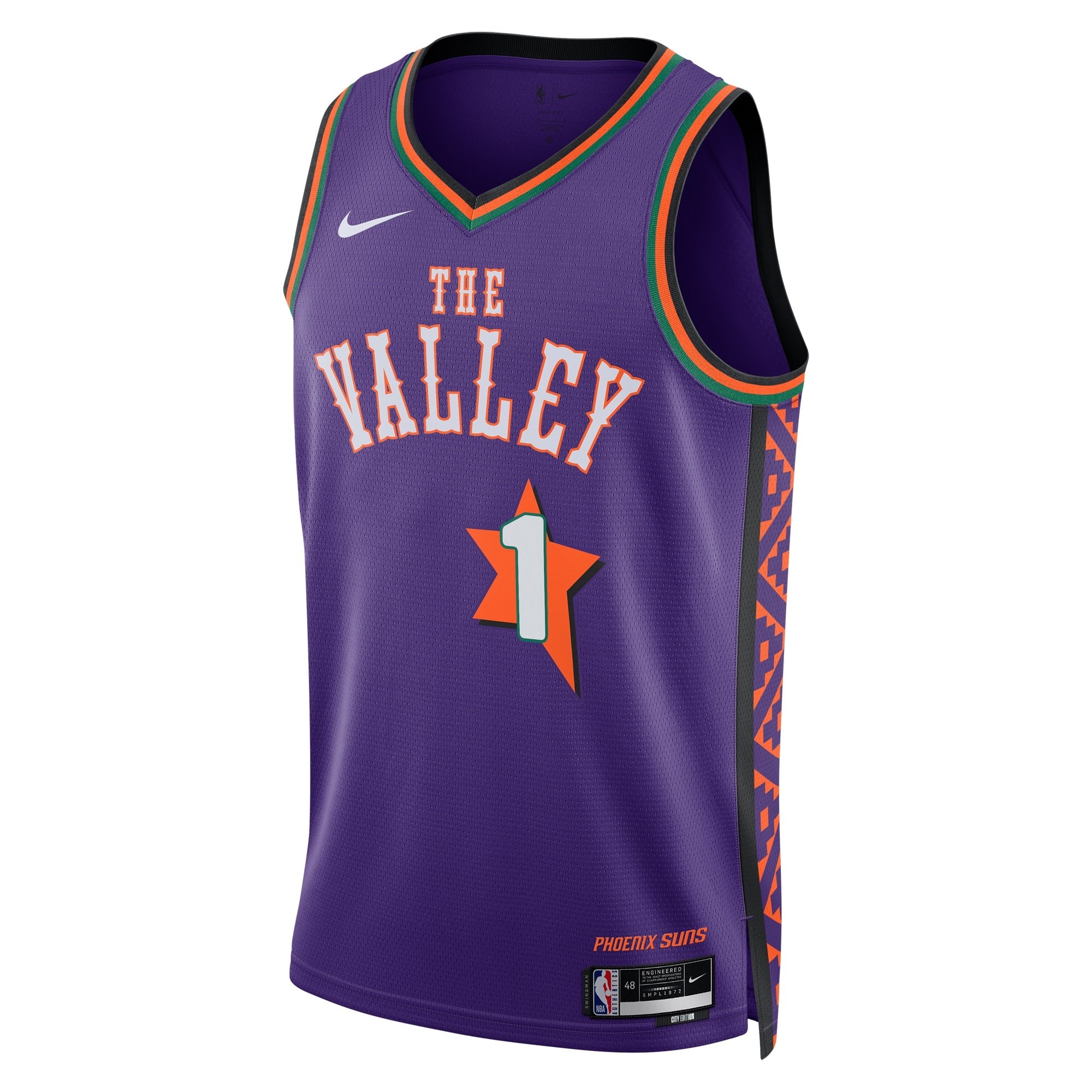 Phoenix Suns City Edition Swingman Jersey 2024 Purple Devin Booker Unisex