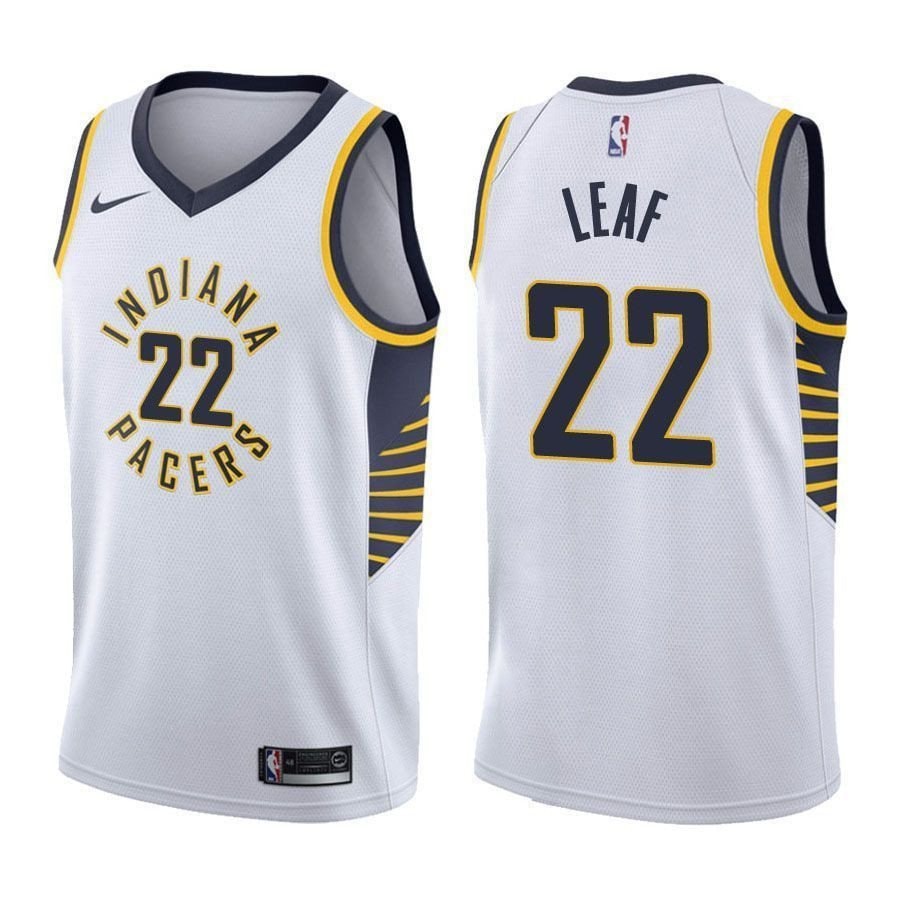 Men's T.J. Leaf 22 Pacers Association White Basketball Jersey