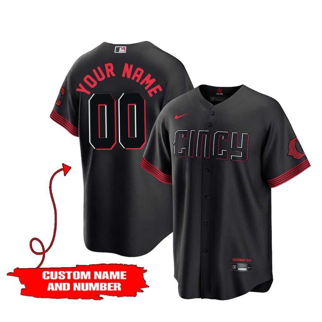 Custom Name and Number Baseball Team City Connect 2026 Black Baseball Jersey