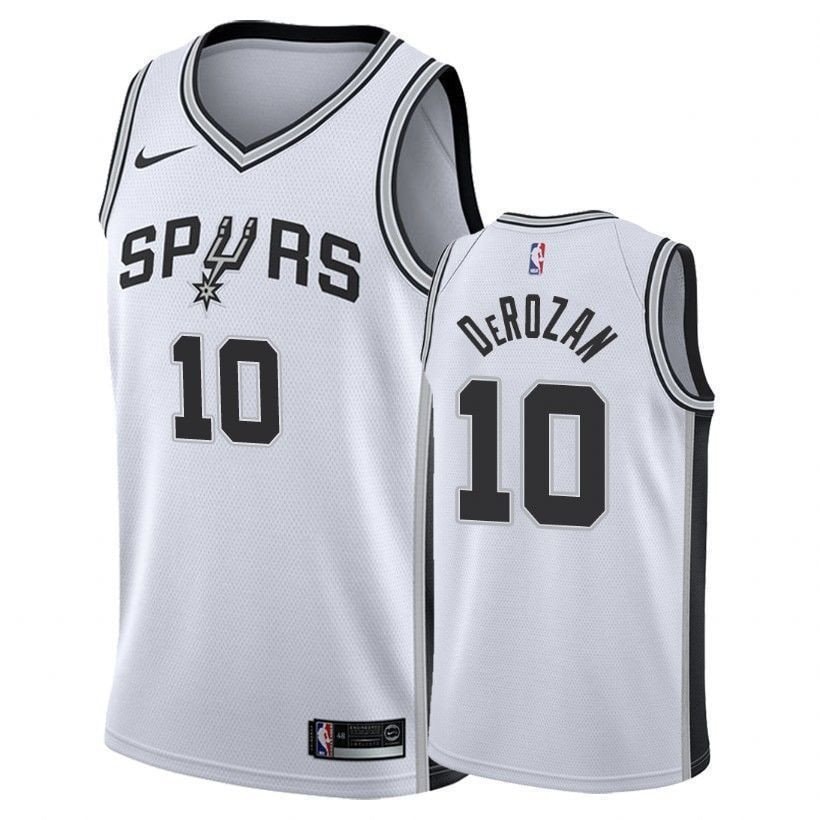Men's San Antonio Spurs DeMar DeRozan #10 Association White Jersey