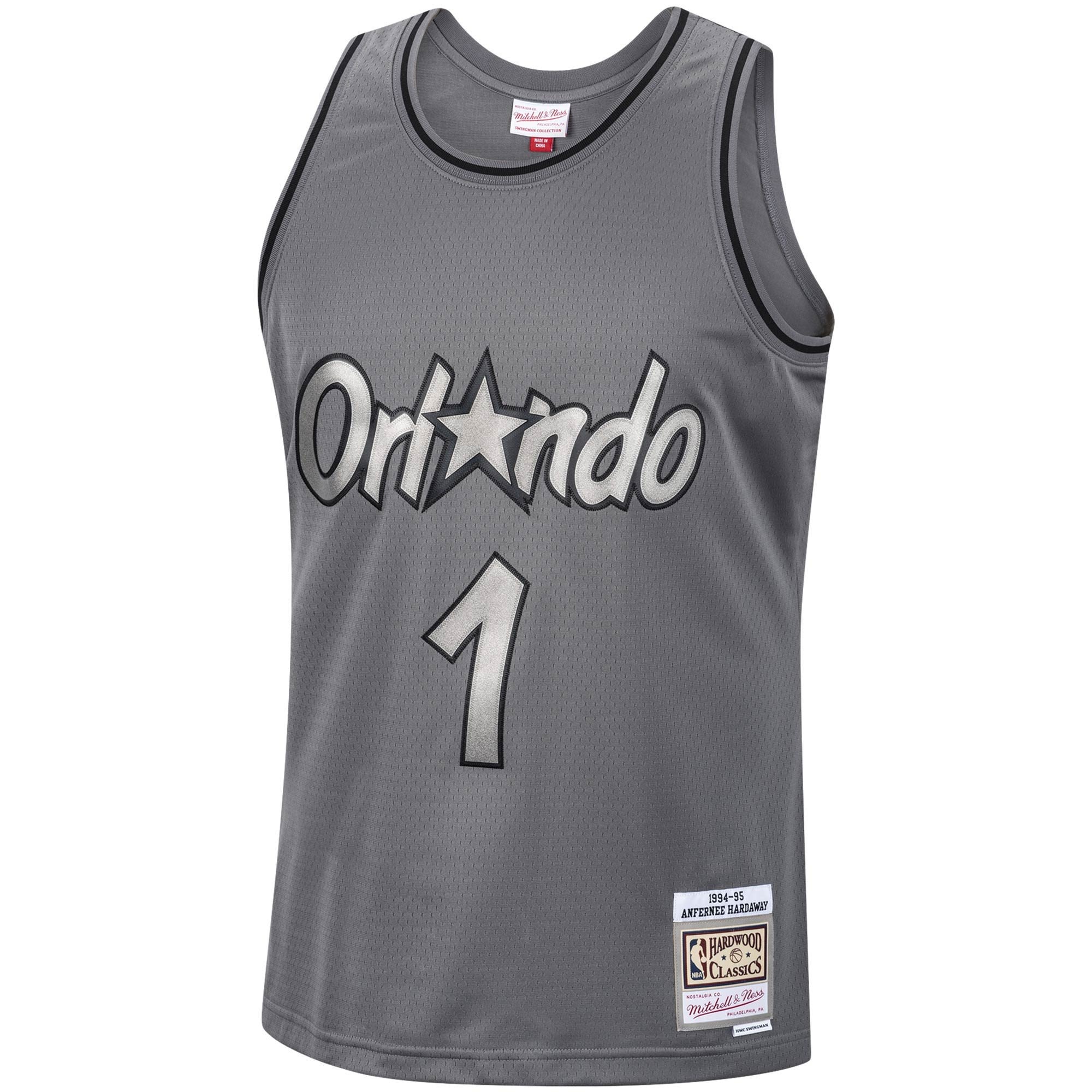 Penny Hardaway Orlando Magic Mitchell & Ness Hardwood Classics 1994/95 Swingman Jersey Charcoal