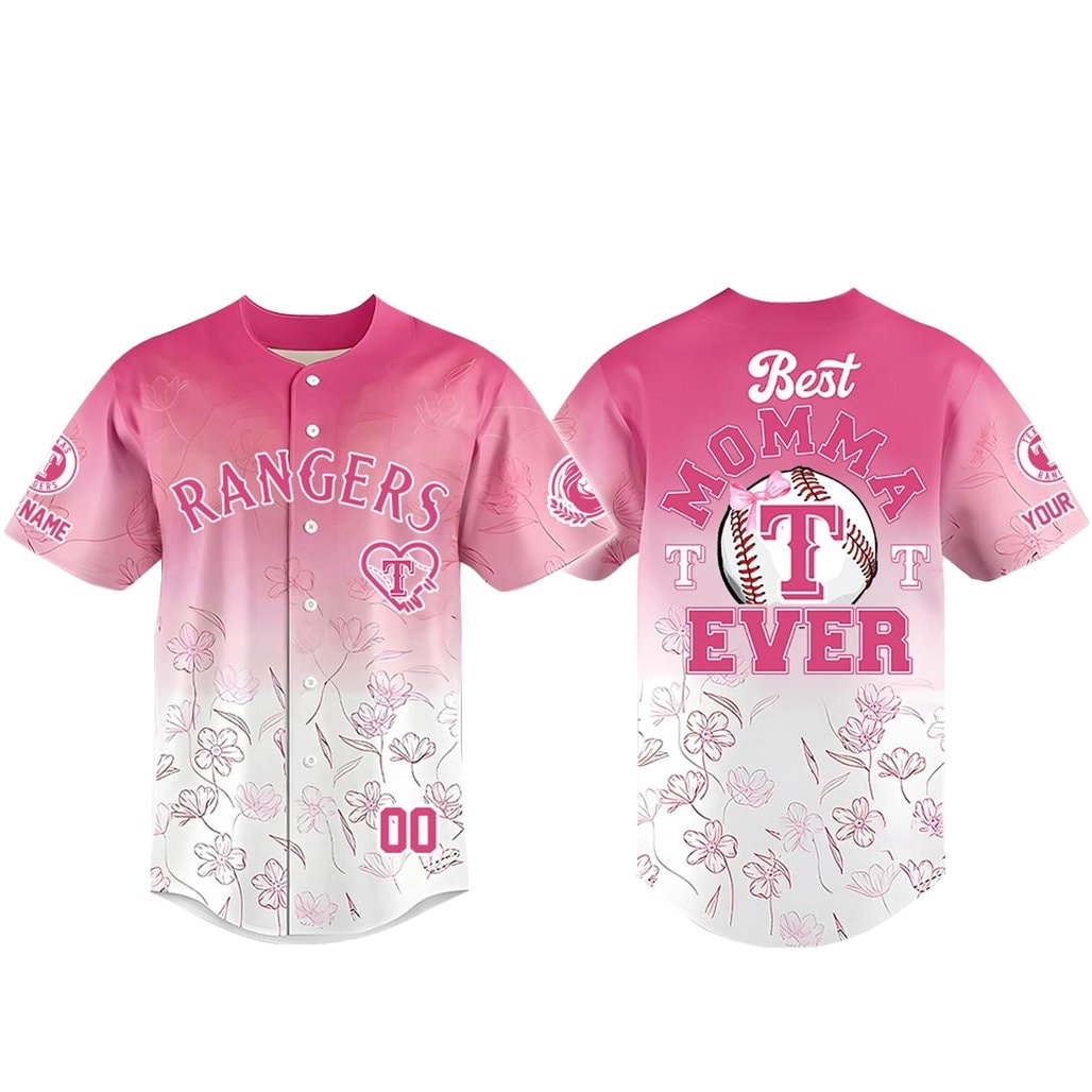 Custom Name and Number Baseball Team Happy Mother’s Day 2026 Best Momma Ever Baseball Jersey