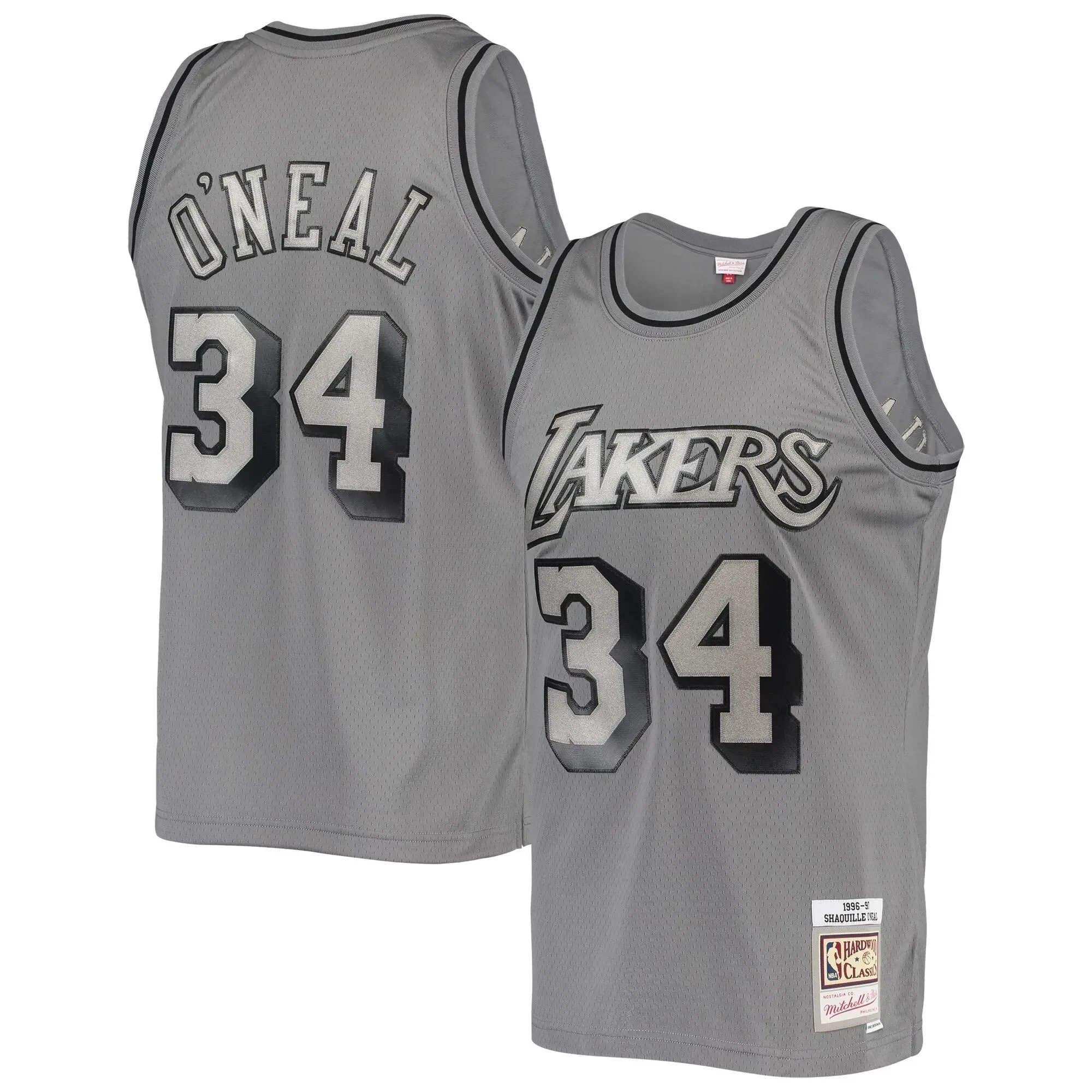 Shaquille O'Neal Los Angeles Lakers Mitchell & Ness Hardwood Classics 1996/97 Swingman Jersey - Charcoal
