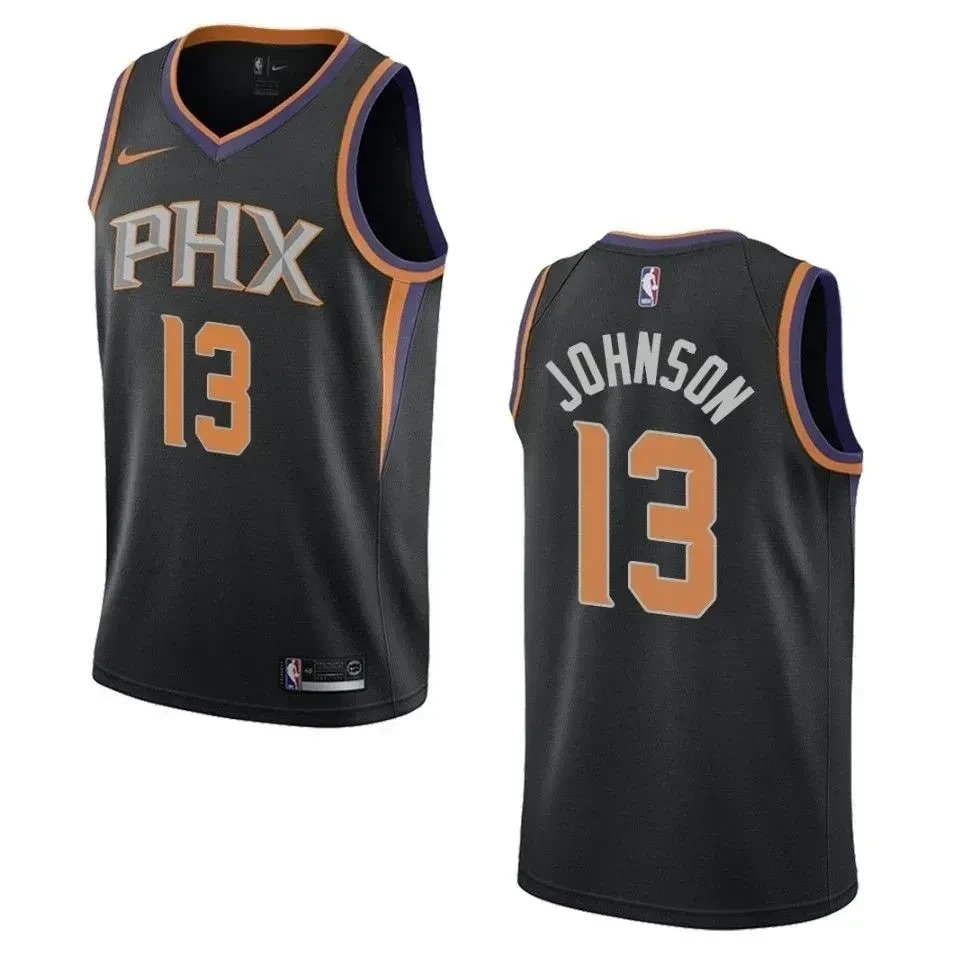 Men's Phoenix Suns 13 Cameron Johnson Statement Swingman Jersey Black
