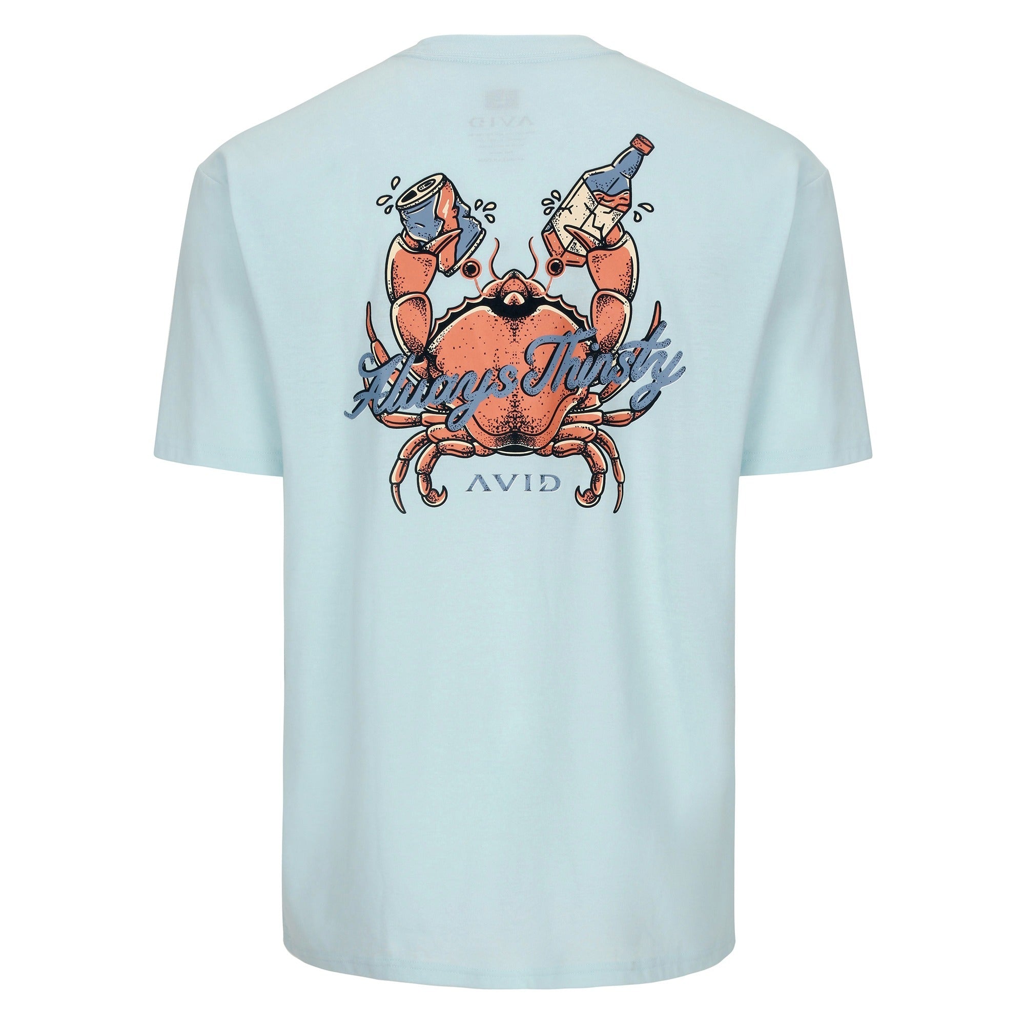 Premium Comfort Blend Crew Neck Tee - Ice Blue