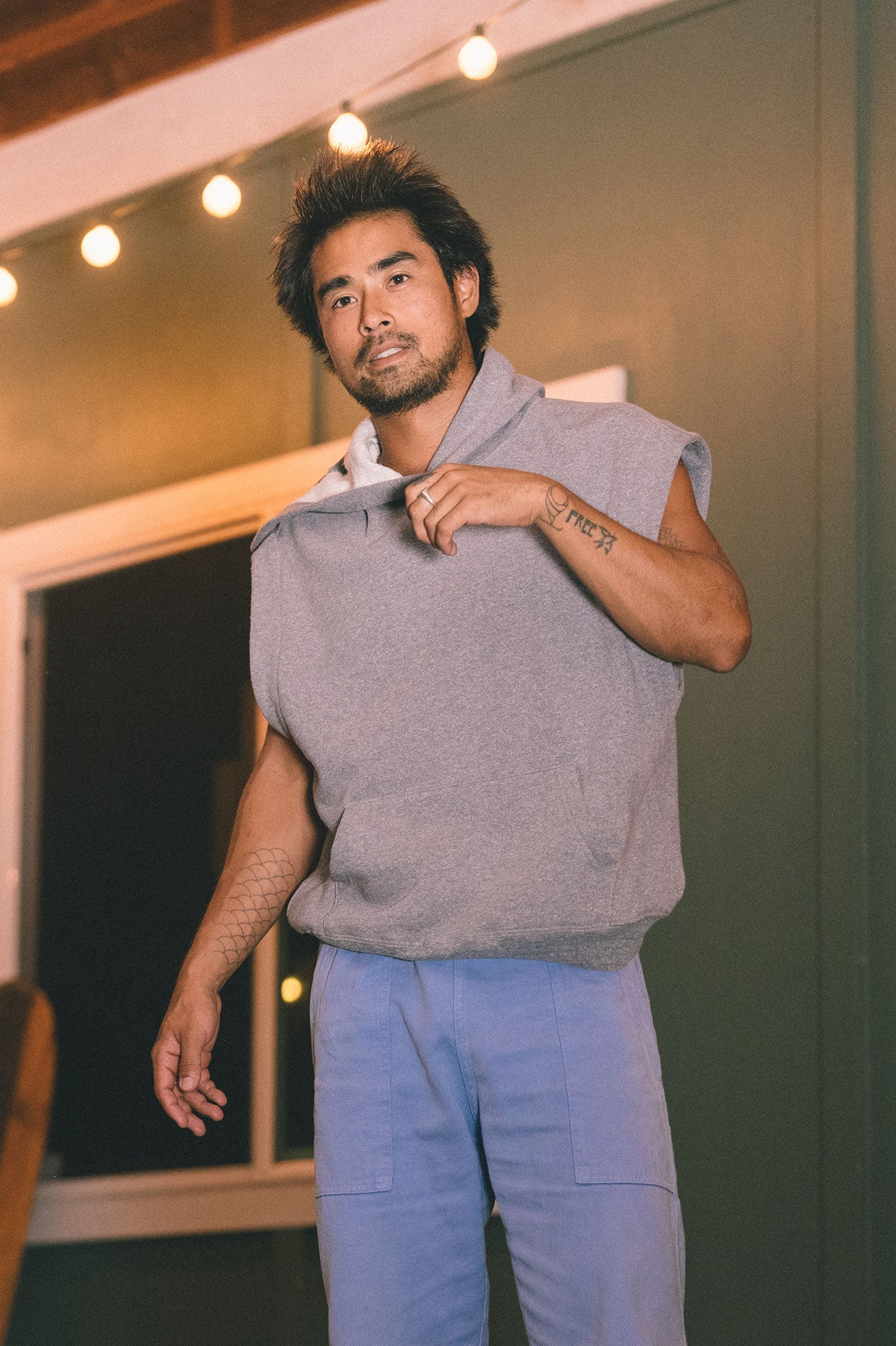 Heathered Balboa Hooded Sweatshirt