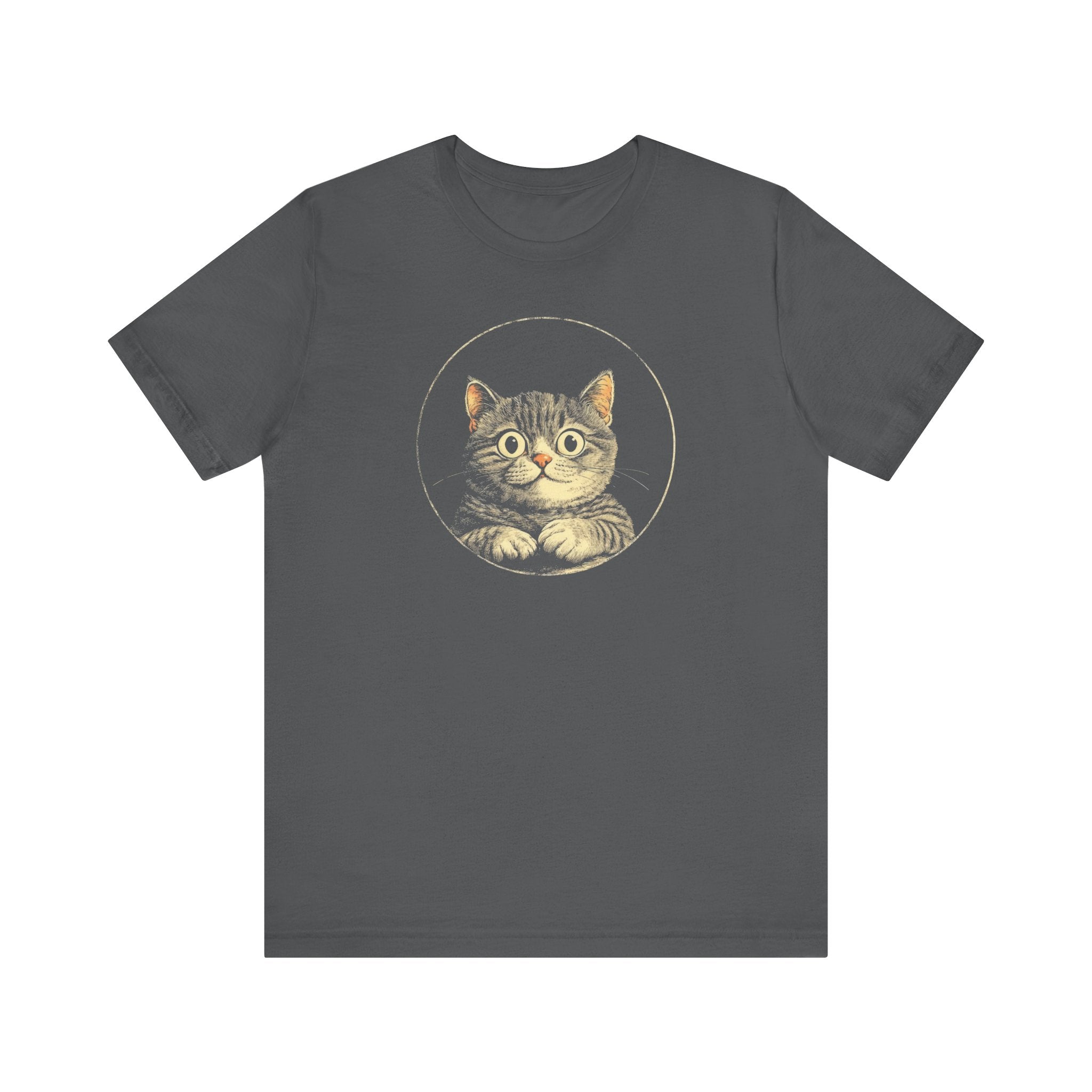 Adorable Cat Graphic Tee – Vintage Style Cat Lover Shirt