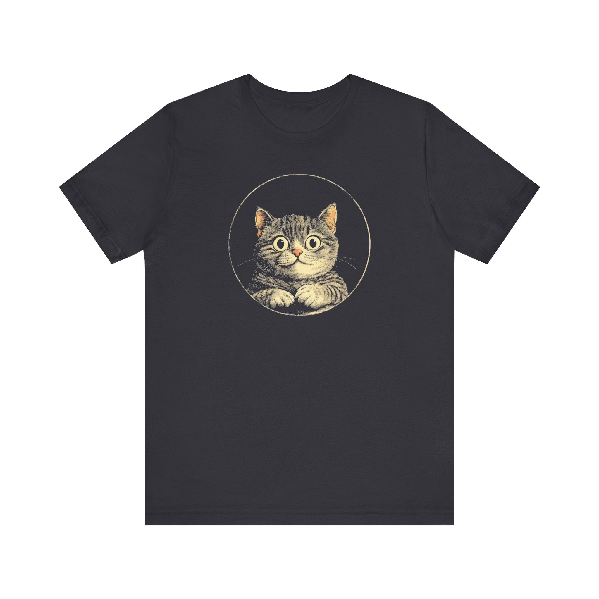 Adorable Cat Graphic Tee – Vintage Style Cat Lover Shirt