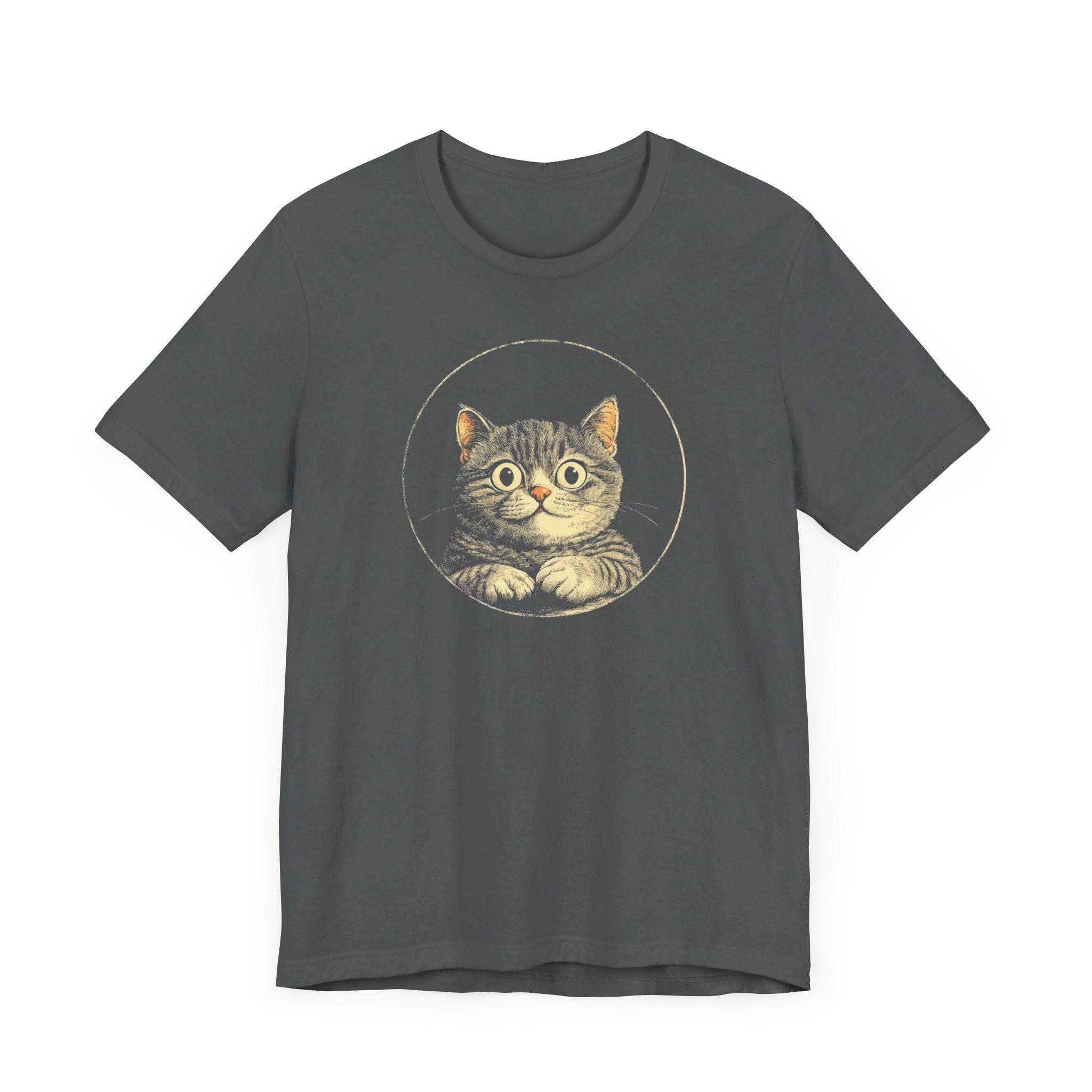 Adorable Cat Graphic Tee – Vintage Style Cat Lover Shirt