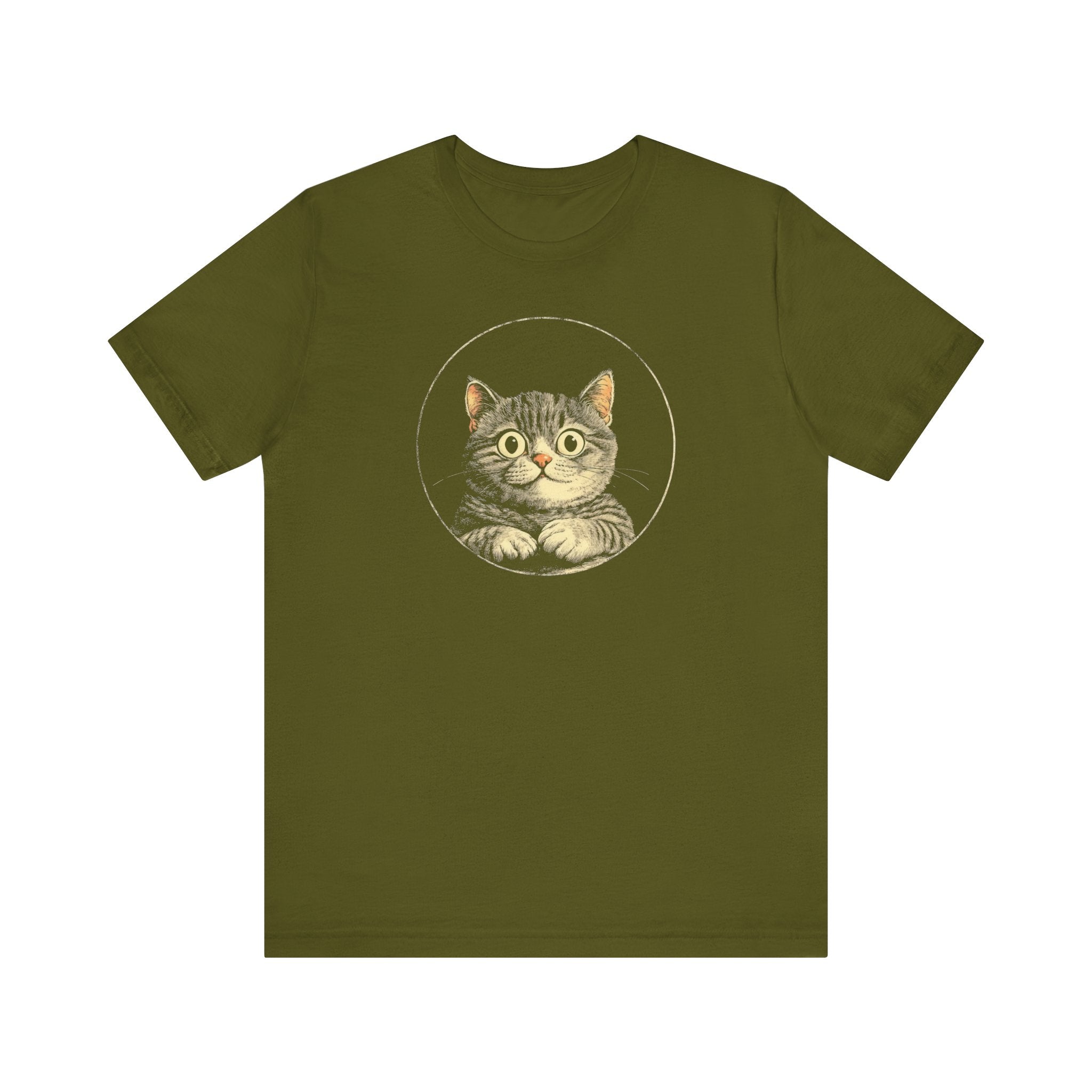 Adorable Cat Graphic Tee – Vintage Style Cat Lover Shirt