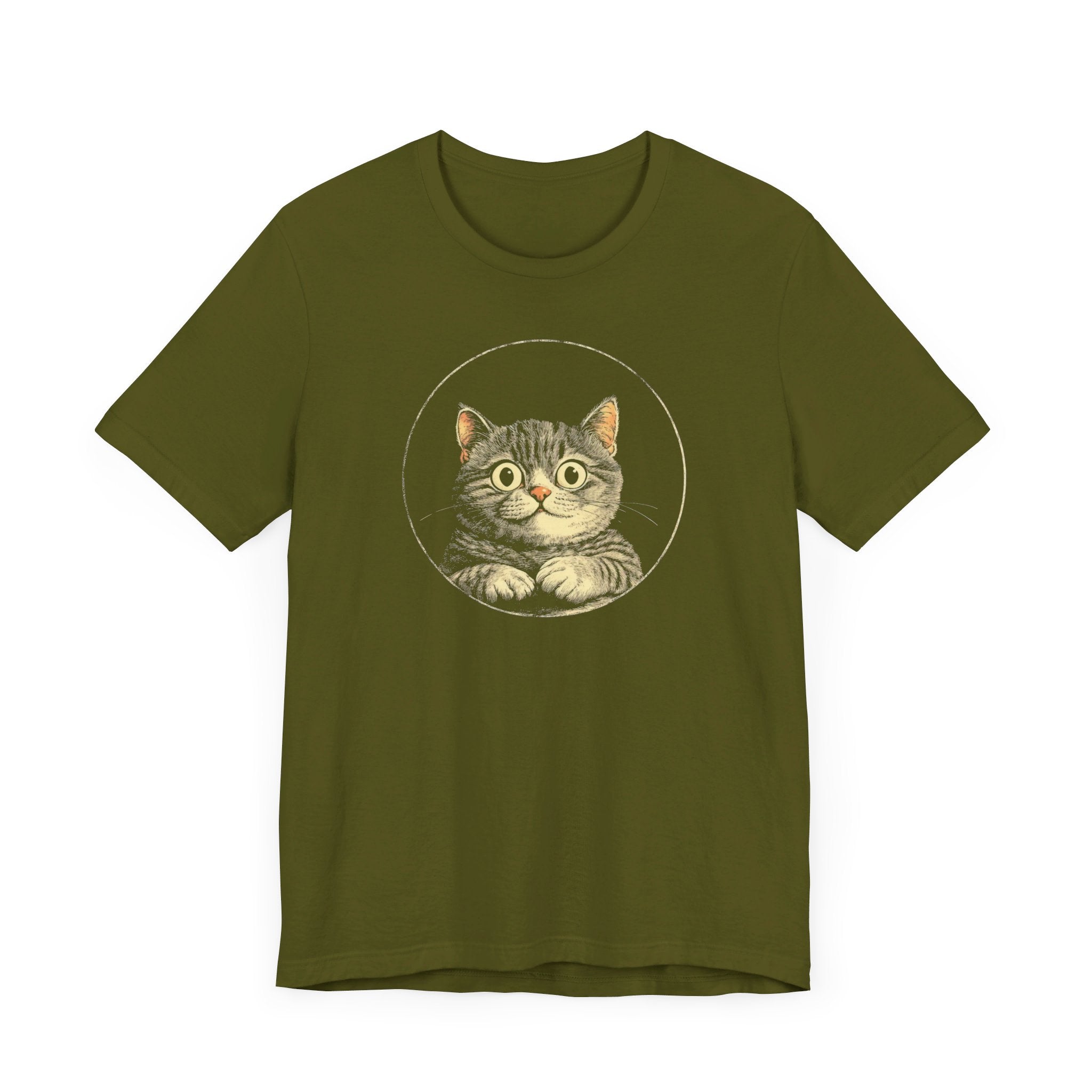 Adorable Cat Graphic Tee – Vintage Style Cat Lover Shirt