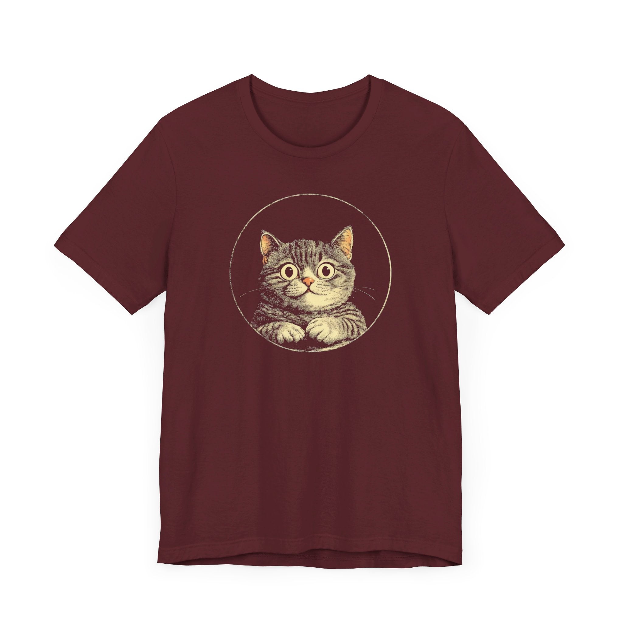 Adorable Cat Graphic Tee – Vintage Style Cat Lover Shirt